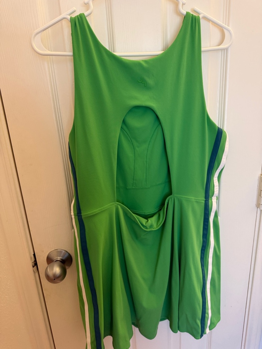 JoyLab Bright Green Active Tank Dress with White Logo - Picture 3 of 5